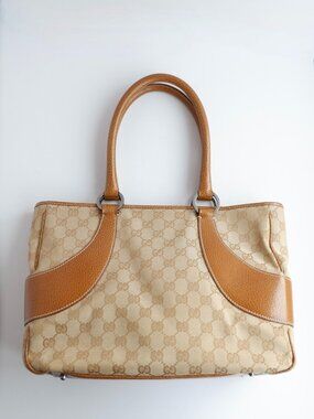 Authentic Preowned Gucci Caramel Brown GG Canvas Shoulder Bag